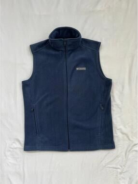 Columbia men’s size medium blue zip up fleece vest